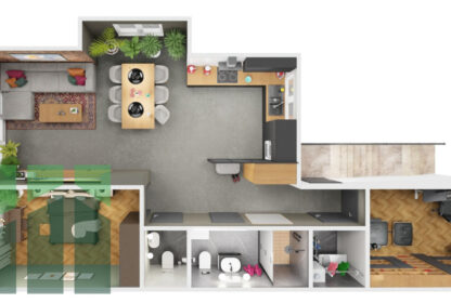 Lutynia 4 pokoje, 2x parking, balkon